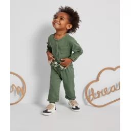 Combinaison kaki bébé fille en viscose responsable –  – Soldes