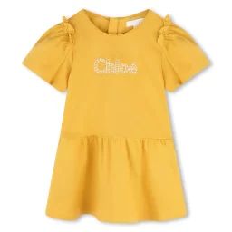 Robe avec manches volantées Fille