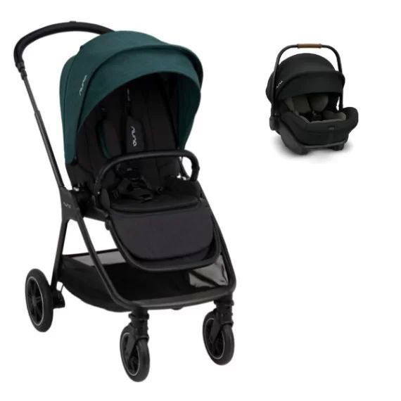 Poussette Nuna Triv Next – Lagoon + Coque Auto Arra Next – Caviar (2022)