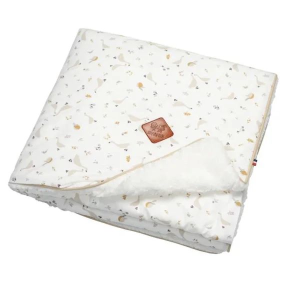 Couverture Réversible En Sherpa Sidonia 100×70 Cm Blanc Blanc