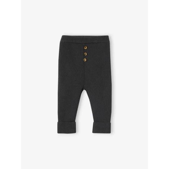 Legging évolutif en tricot bébé gris