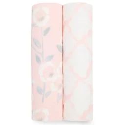Lot de 2 maxi langes en coton Stencil (112 x 112 cm)