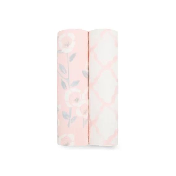 Lot de 2 maxi langes en coton Stencil (112 x 112 cm)
