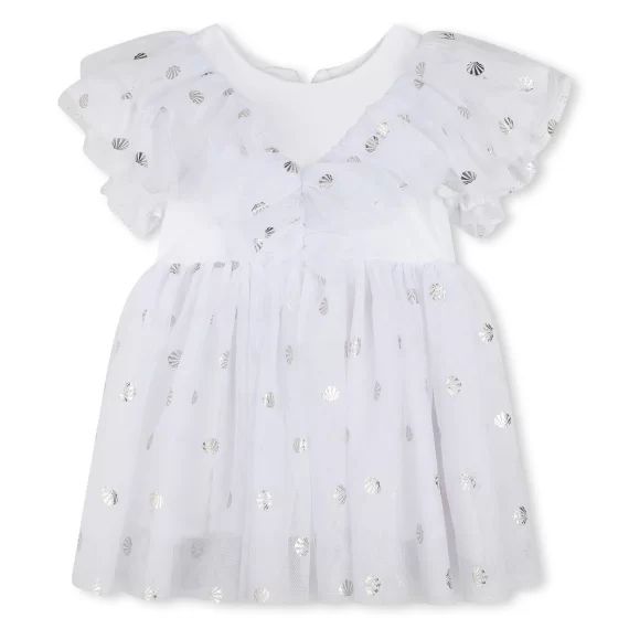 Robe de cérémonie avec volants Fille Blanc