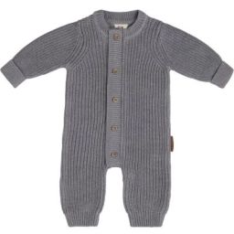 Grenouillère en maille de coton bio Soul gris (3 mois)