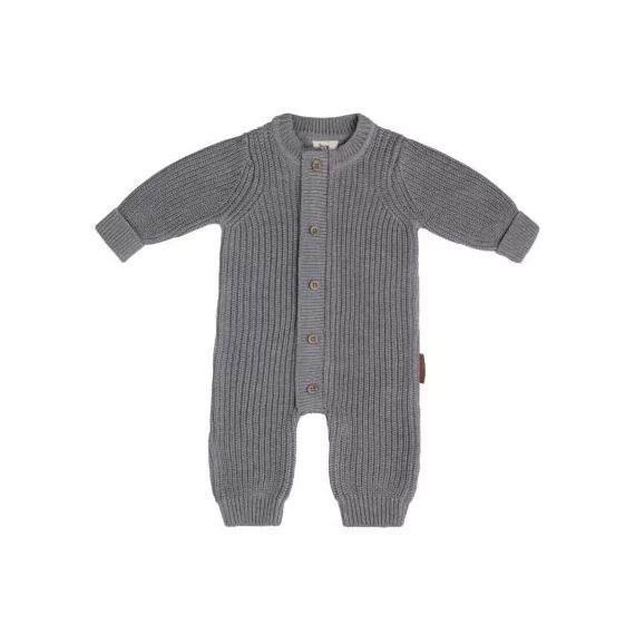 Grenouillère en maille de coton bio Soul gris (3 mois)