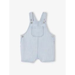 Combishort rayé bébé rayé bleu