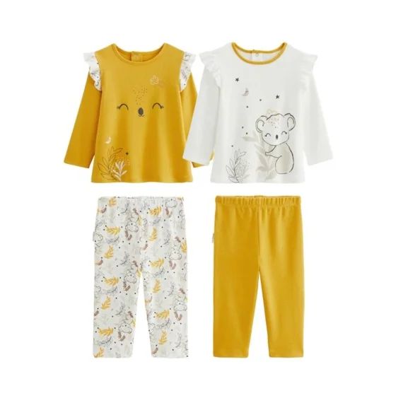 Lot De 2 Pyjamas Bébé Adele Jaune