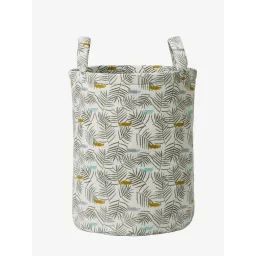 Panier en gaze de coton TREK blanc imprimé