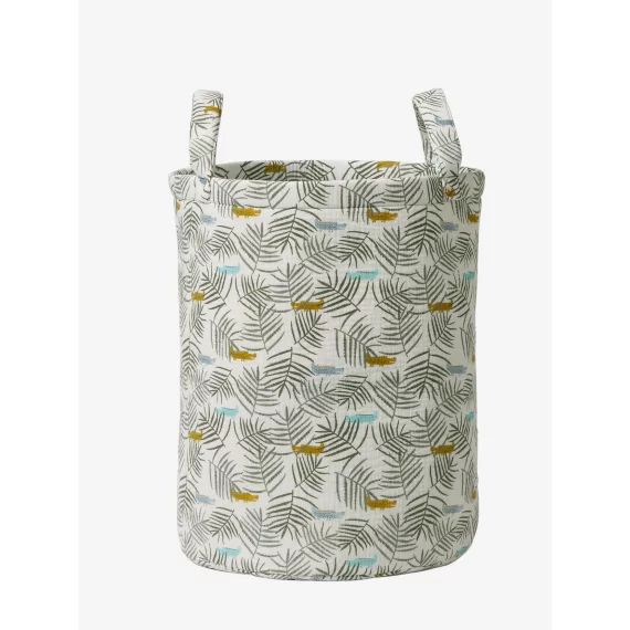 Panier en gaze de coton TREK blanc imprimé