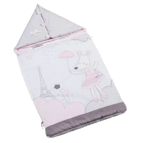 Nid D&rsquo;ange Bébé Nomade En Coton Blanc – Lilibelle – 0-3 Mois – Pour Poussette Et Siège Auto Blanc