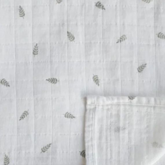 Maxi lange en coton bio Leaves (120 x 120 cm)