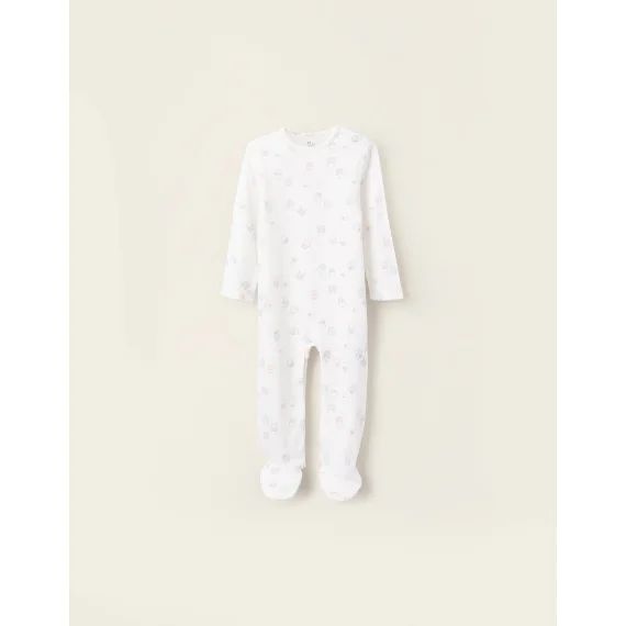 Grenouillère En Coton À Motif Blanc