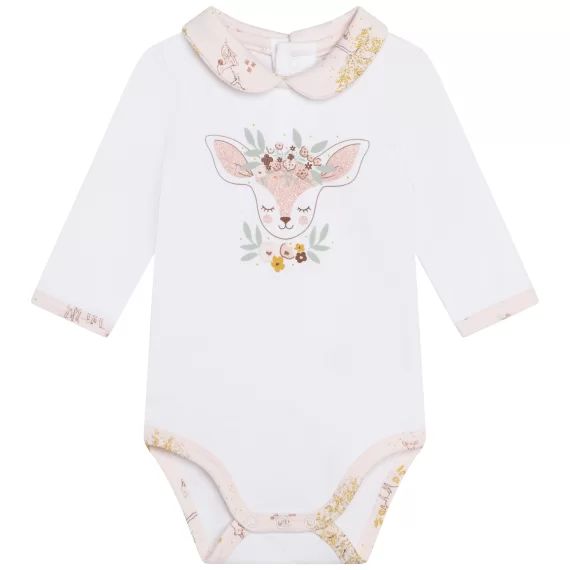 Body fantaisie à motifs Fille Blanc