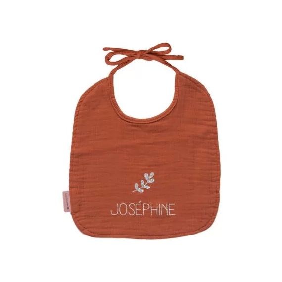 Bavoir à nouer Terracotta (personnalisable)