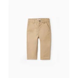 Pantalon Chino En Sergé Beige Clair