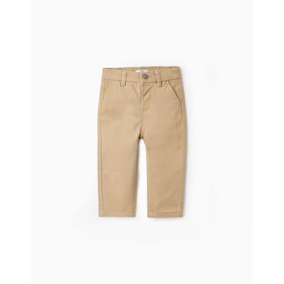 Pantalon Chino En Sergé Beige Clair