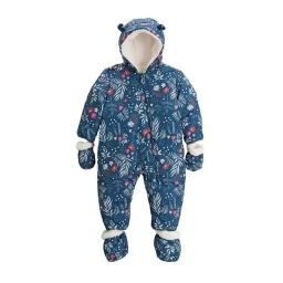 Combi Pilote Avec Moufles Et Pieds Amovibles Lina Bleu