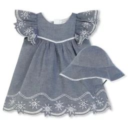 Ensemble robe et chapeau Fille Bleu