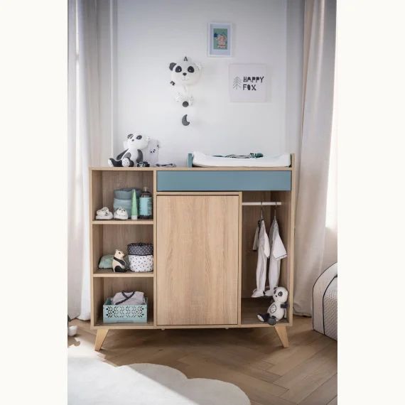 Commode À Langer Évolutive En Bureau Bleu