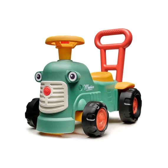 Porteur Tracteur Avec Barre D&rsquo;aide À La Marche Ergonomique Vert Vintage