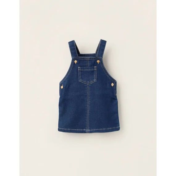 Robe Salopette En Denim Bleu