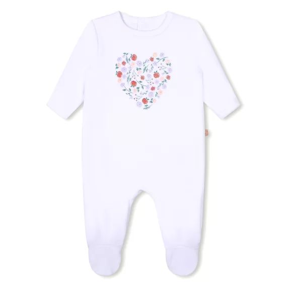 Pyjama velours avec imprimé Fille Blanc