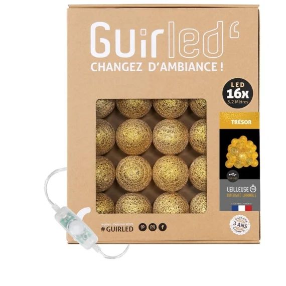 Guirlande Boule Lumineuse Led Usb Veilleuse 2h Trésor