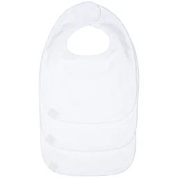 Lot de 3 bavoirs éponge à velcro blancs