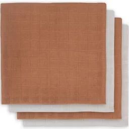 Lot de 4 langes en bambou caramel (70 x 70 cm)