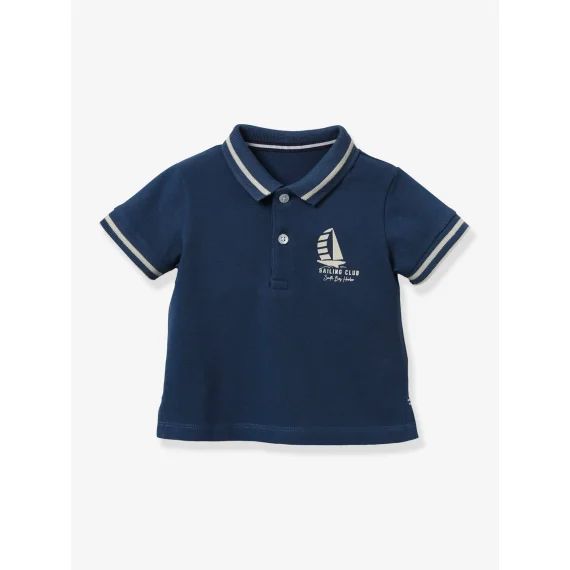 Polo En Maille Piquée Bébé – Coton Biologique Cyrillus Indigo