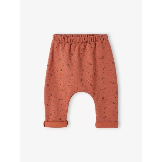 Pantalon naissance en molleton tomette