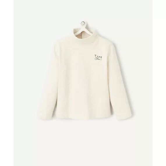 Sous-pull bébé garçon en coton bio gris chiné et message
