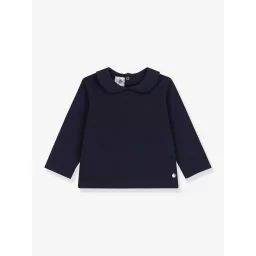 Blouse bébé en coton bio PETIT BATEAU marine
