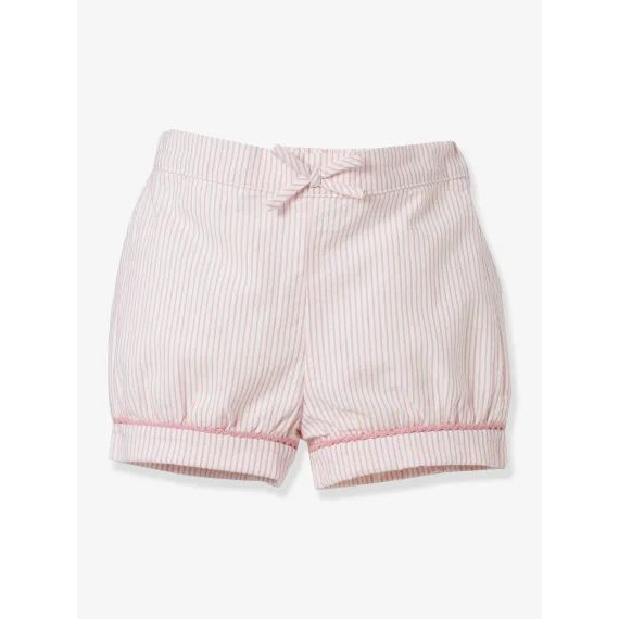 Short boule Bébé CYRILLUS seersucker rose