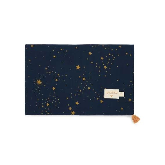 Couverture d&rsquo;été bébé Gold stella bleu (70 x 100 cm)