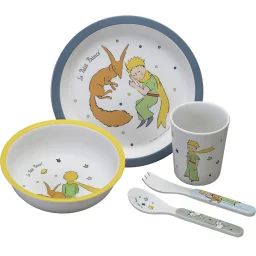 Coffret repas Le Petit Prince bleu (5 pièces)