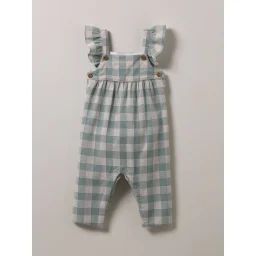 Salopette Vichy En Lin Et Coton Vichy Vert D&rsquo;eau