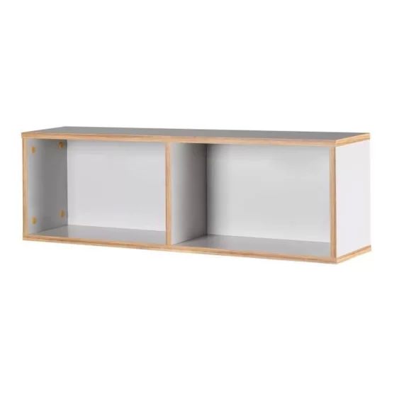 ROBA Étagère Murale Enfant Caro – 90 cm – Gris clair-chêne doré gris