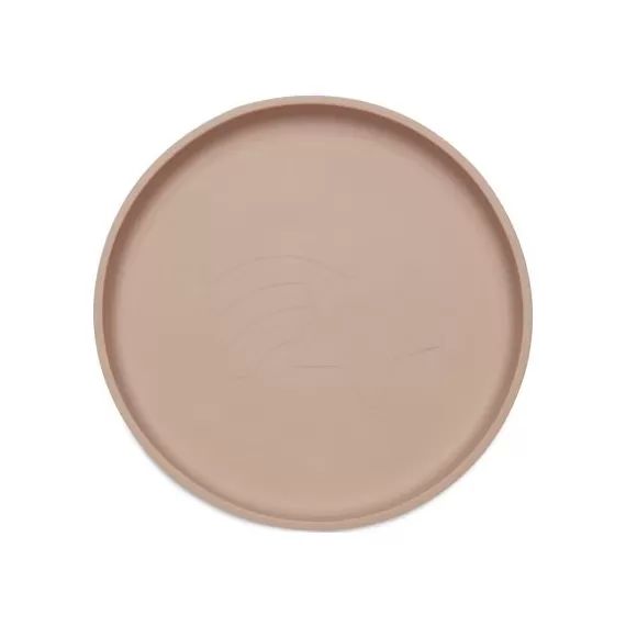 Assiette plate en silicone à ventouse Pale Pink