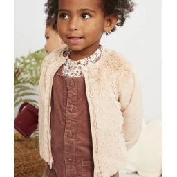 Gilet rose imitation fourrure bébé fille –  – Soldes