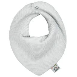 Bavoir Bandana En Nid D&rsquo;abeille Gris Clair
