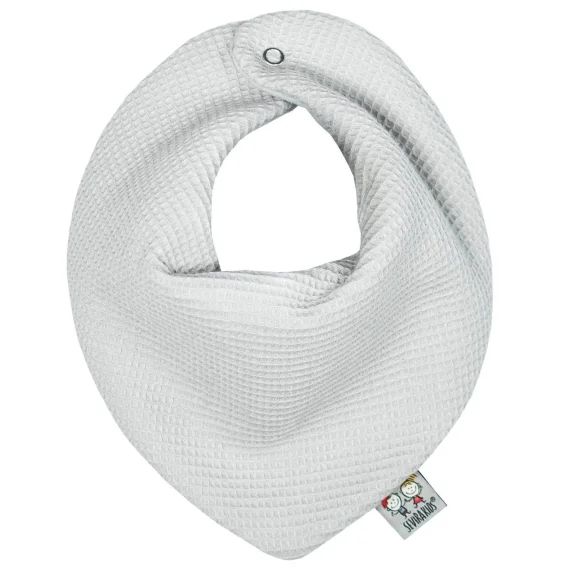 Bavoir Bandana En Nid D&rsquo;abeille Gris Clair