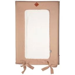 Housse De Matelas À Langer En Lin Lavé Pêche