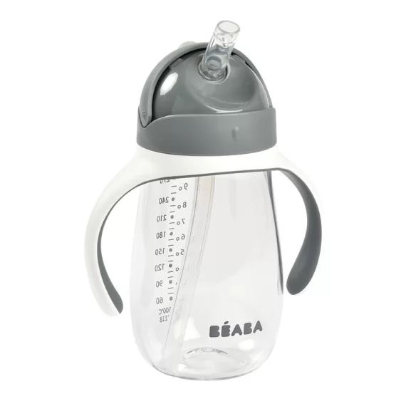 Tasse Paille 300ml Béaba – Gris Minéral