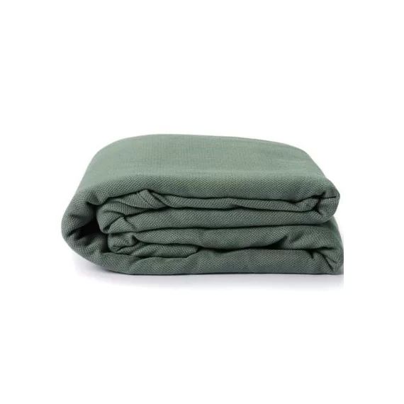 Echarpe de portage tissée en coton bio vert eucalyptus (4,60 m)