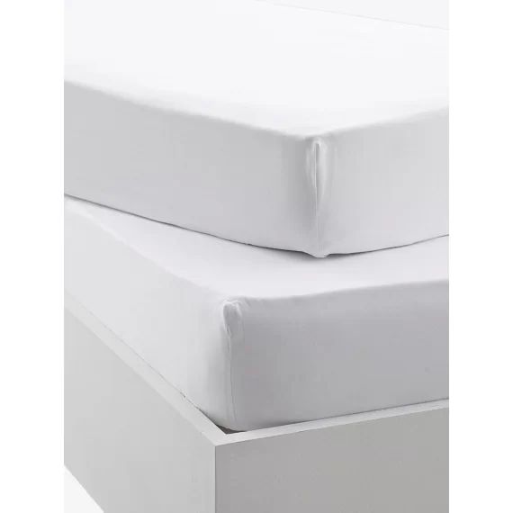 Lot de 2 draps-housses bébé BIO COLLECTION blanc
