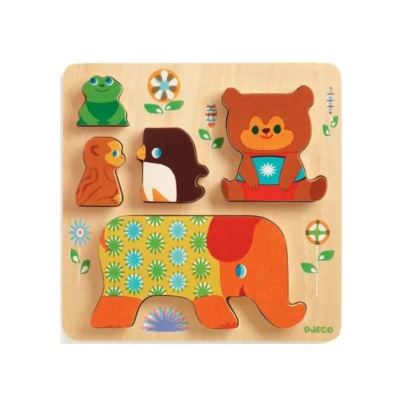 Puzzle à empiler Woodypile (5 pièces)