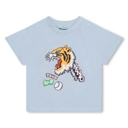 T-shirt avec imprimé devant Garçon Bleu