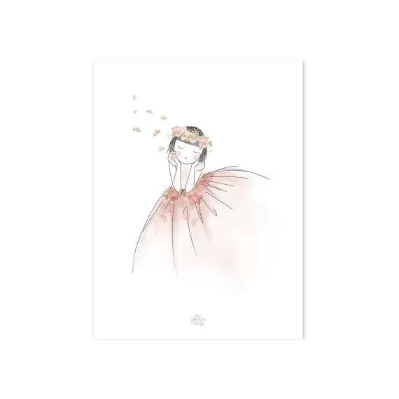 Affiche fille rêveuse My lovely thing (30 x 40 cm)